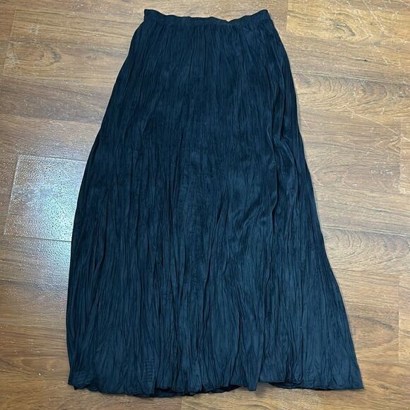 Women’s Chicos black soft broomstick skirt size 1 maxi skirt medium 8 10 - Picture 3 of 4